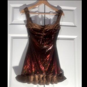 DOLLSKILL CALLING BACK MINI DRESS SIZE SMALL BNWOT! NEVER WORN🔥🧡🔥🤎🔥🧡🔥